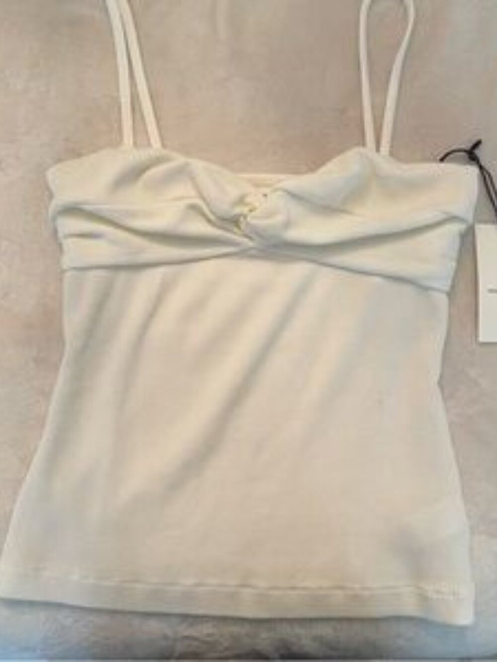 Citizens of Humanity Emi Twist Cami NWT m shirt white knit cotton top brand new